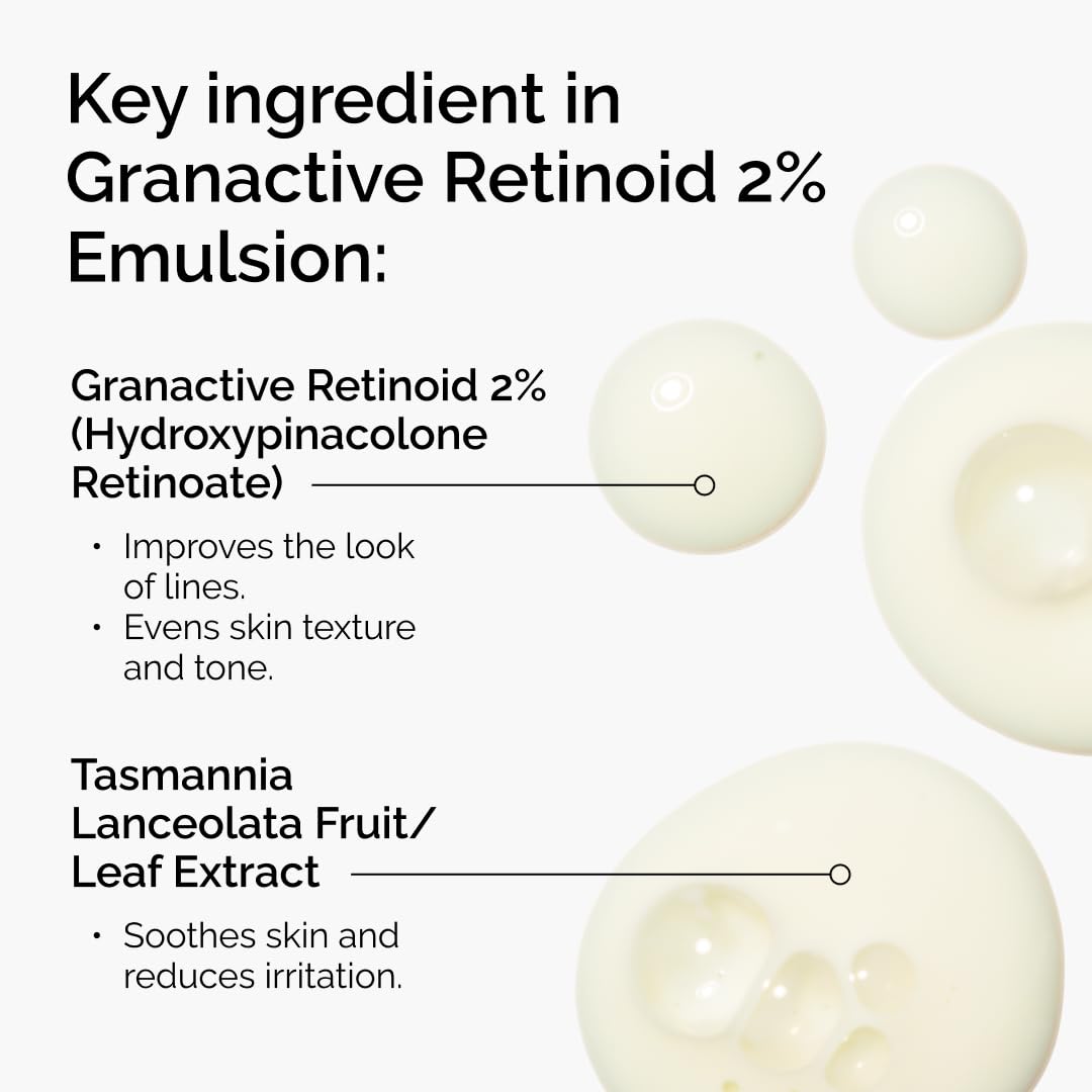 The Ordinary Granactive Retinoid 2% Emulsion - Advanced Anti-Aging Treatment for Skin Texture, 1 Fl Oz