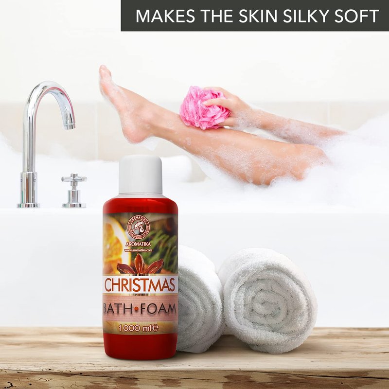 Bath Foam Christmas - 34 Fl Oz (1000ml) - Body Care - Good Sleep - Beauty - Bathing - Body Care - Wellness - Relax - Aromatherapy - Spa - Bubble Baths