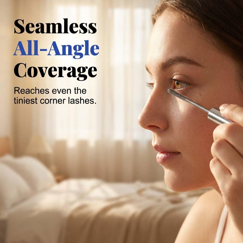 Waterproof Iron Mascara for 3D Curling, 2026 Ultra-Fine Metal Wand Tubing Mascara with Fibers, Extreme Lengthening & Volumizing, Smudge-Proof No Flaking Eyelash Extension (1pcs)