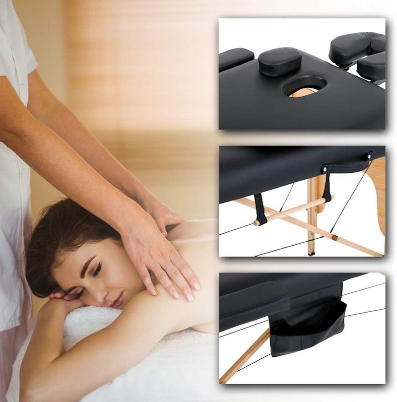BestMassage Portable Massage Table - 24 Inch Wide, Height Adjustable, Includes Towel Hanger & Bolsters