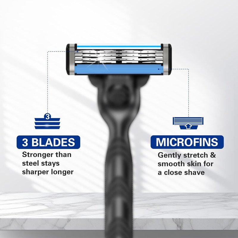 Mach 3 Razor Refills - 16 Count Compatible Blades for a Smooth Shave | Men's Grooming Essentials