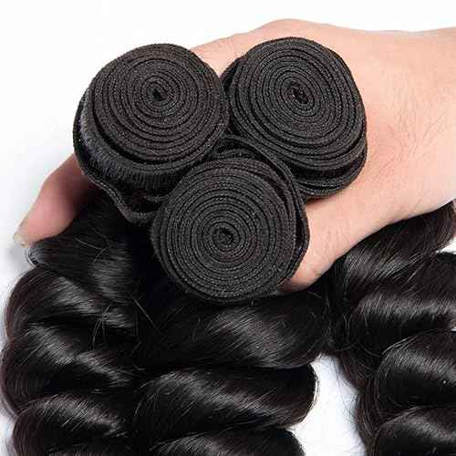 30 32 34 Inch Loose Wave Bundles Unprocessed Brazilian Virgin Remy Hair Extensions Natural Color Loose Wave Bundles Human Hair Weave