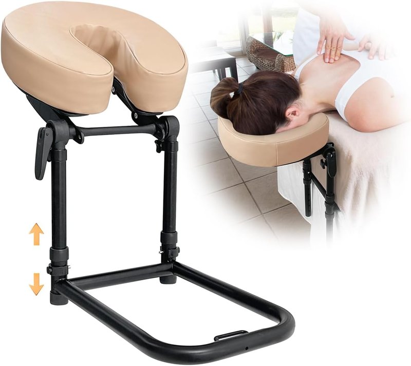 Massage Headrest for Bed Face Cradle, Home Mattress Top Massage Kit Face Down Pillow, Massager Head Rest for Mattress, After Eye Surgery Recovery Equipment, Head Cradle and Face Rest Support Cushion