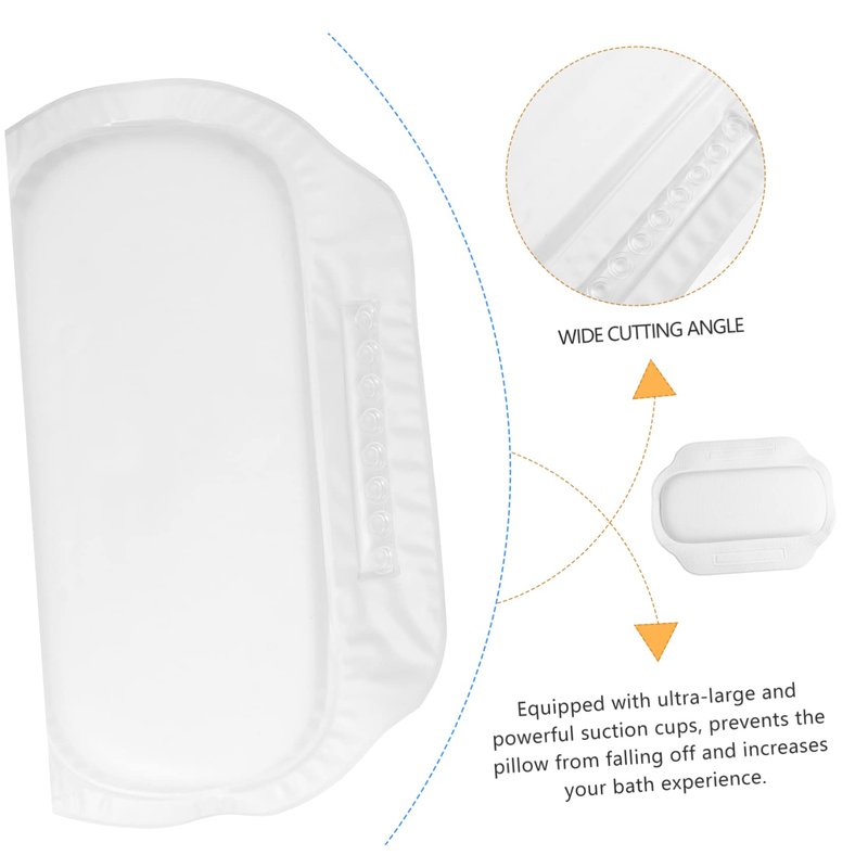 Anneome Bathtub Pillow with Ultra-Large Suction Cups for Secure Non-Slip Support Spa Bath Cushion for Head and Neck Comfort Fits Most Tubs Ideal for Relaxing Home Baths and Shower Spa Sessions