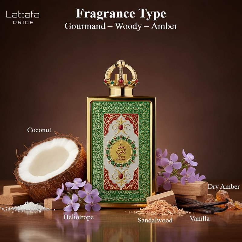 Lattafa Pride Queen of Arabia – Floral, Woody, Sweet, Amber – Eau de Parfum Spray Long-Lasting Fragrance for Women, 3.4 Ounce / 100 ml