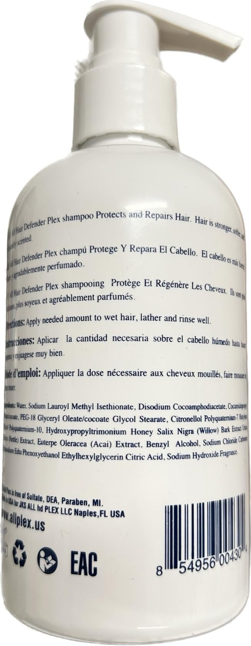 PLEX B.T Amazing Shampoo and Conditioner 8oz Duo - JKS International - Softens, Restores Damaged Hair - Hair Care - Shampoo and Conditioner Set
