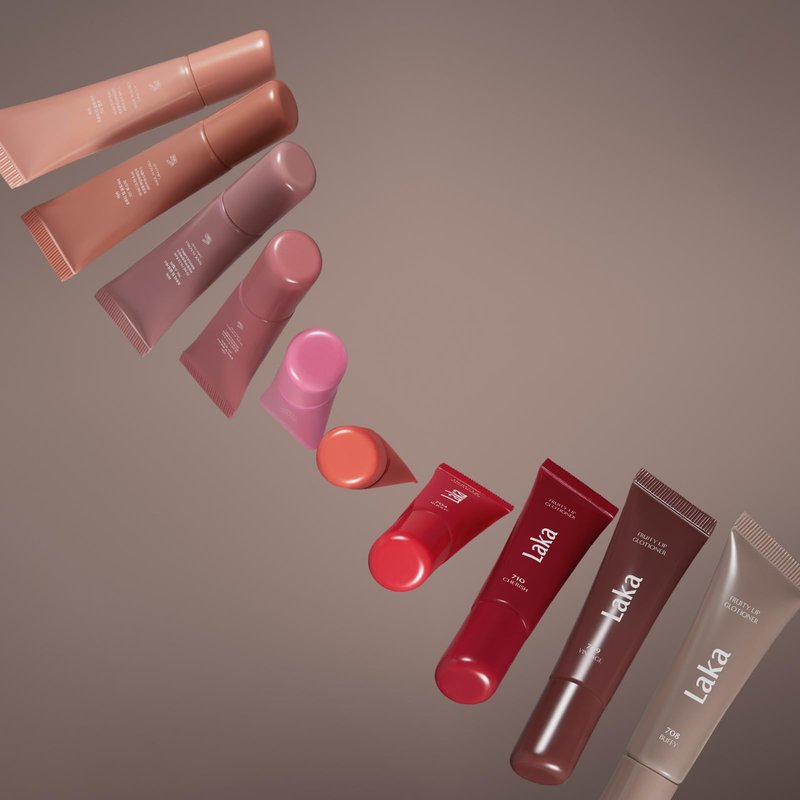 Laka Fruity Lip Glotioner, 10ml/0.33 fl.oz, Lip Gloss with High Shine Vivid Colors, Jelly tip for Hygienic & Easy Application, K-Beauty (#708 Buffy)