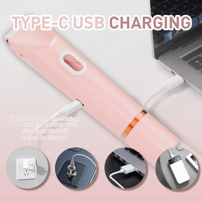 Bikini Trimmer for Women - 2-in-1 Electric Razor with Painless Ceramic Blades | Waterproof & Rechargeable for Body, Face, Legs