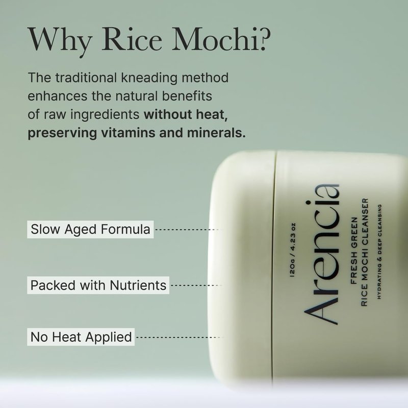 Arencia Korean Rice Mochi Face Cleanser - Gentle All-in-One Face Wash for Deep Cleansing & Moisturizing | Acne-Prone Skin, 150ml