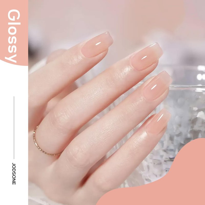 JODSONE Jelly Wheat Gel Nail Polish 10ml Pale Nude Soak Off LED Nail Polish Nail Color Salon Quality Long-Lasting Vegan & Cruelty-Free Low Odor Need U V Lamp Curing