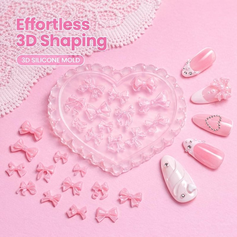 Beetles 3D Gel Nail Art Kit - 5-in-1 Non-Sticky Builder Gel with Dual-Ended Sculpting Pen | Clear & Pink