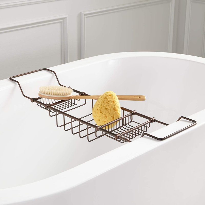 Signature Hardware 123698 Nottingham Brass Tub Caddy