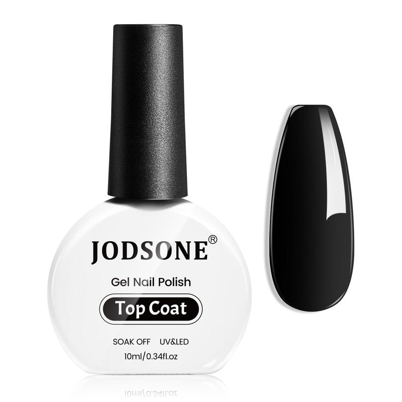 JODSONE Top Coat Gel Polish - High Gloss Finish for Long-Lasting Manicure | 10ML No Wipe, UV Lamp Required