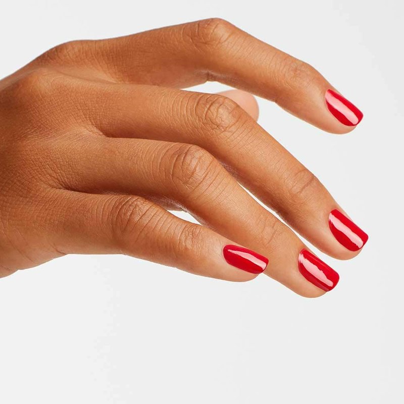 OPI Nail Lacquer The Thrill of Brazil | Opaque Bright Red Crème Chip Resistant Nail Polish | Vegan, Fast Drying, Streak Free