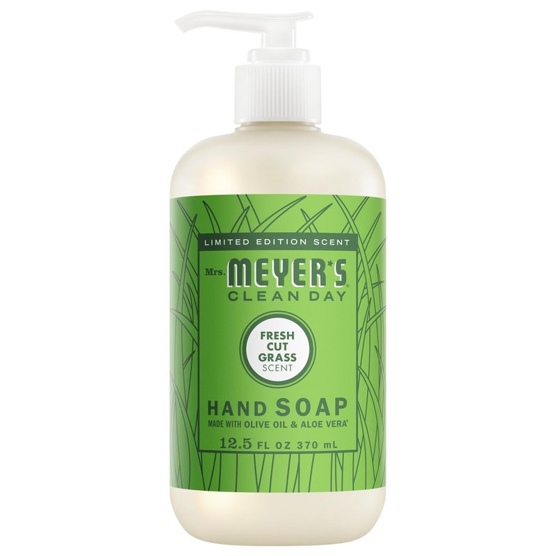 MRS. MEYER'S CLEAN DAY Hand Soap, Fresh Cut Grass Scent, 12.5 Fl Oz Bottle