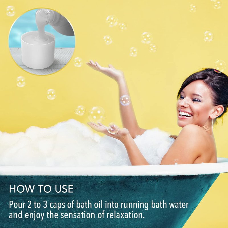 Bath Foam Jasmine 1000 ml (34 Fl Oz) – Bubble Bath with Floral Scent – for Daily Bathing