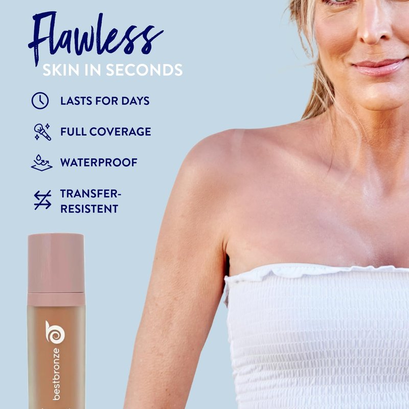 Best Bronze Bombshell Body Makeup - Tattoo Cover Up Makeup & Body Foundation Waterproof - Tattoo Concealer Waterproof for Scars, Varicose Veins Cover Up & Leg Foundation (NC40 Med Beige Golden Peach)