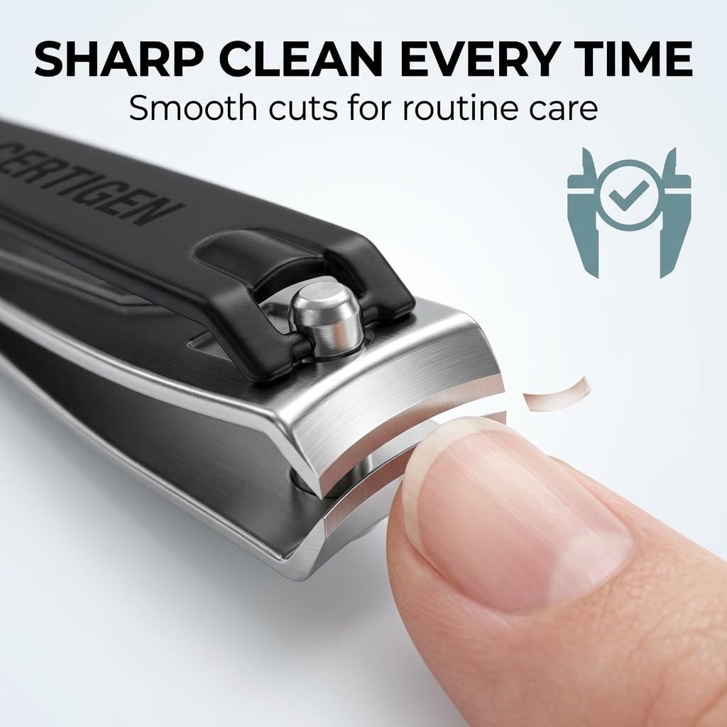Skiennix Nail Clippers Set - 6-Piece Kit for Men and Women | Toenail & Fingernail Clippers