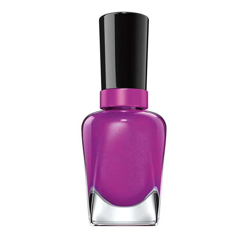 Sally Hansen Miracle Gel Nail Polish - Long-Lasting Gel-Like Formula | Opaque Shimmery Purple | 529 Hunger Flames