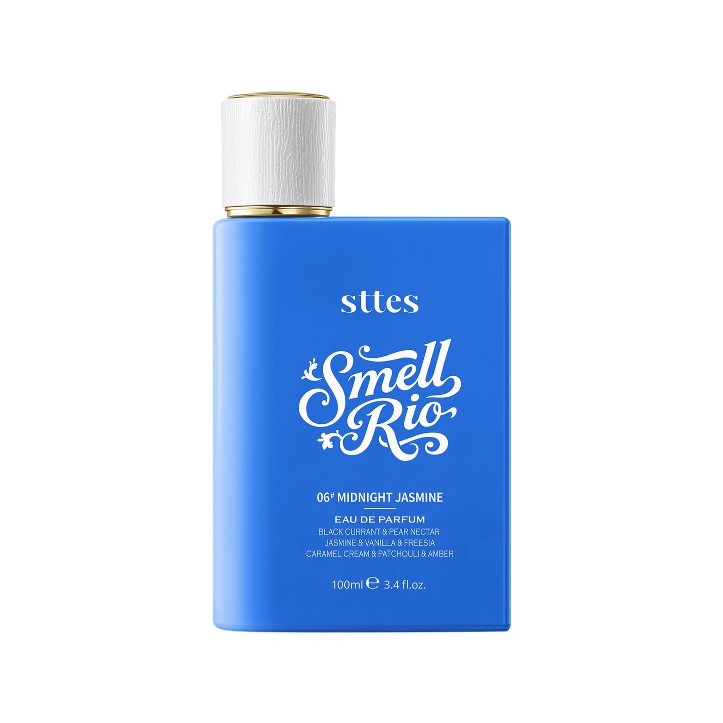 Sttes Smell Rio Perfume 06# (Midnight Jasmine) – Perfume for Women – Long-Lasting Hair Black Currant, Jasmine & Vanilla Notes – Elegant Scentual Fragrance Eau de Parfum 100ml (3.4 fl oz)