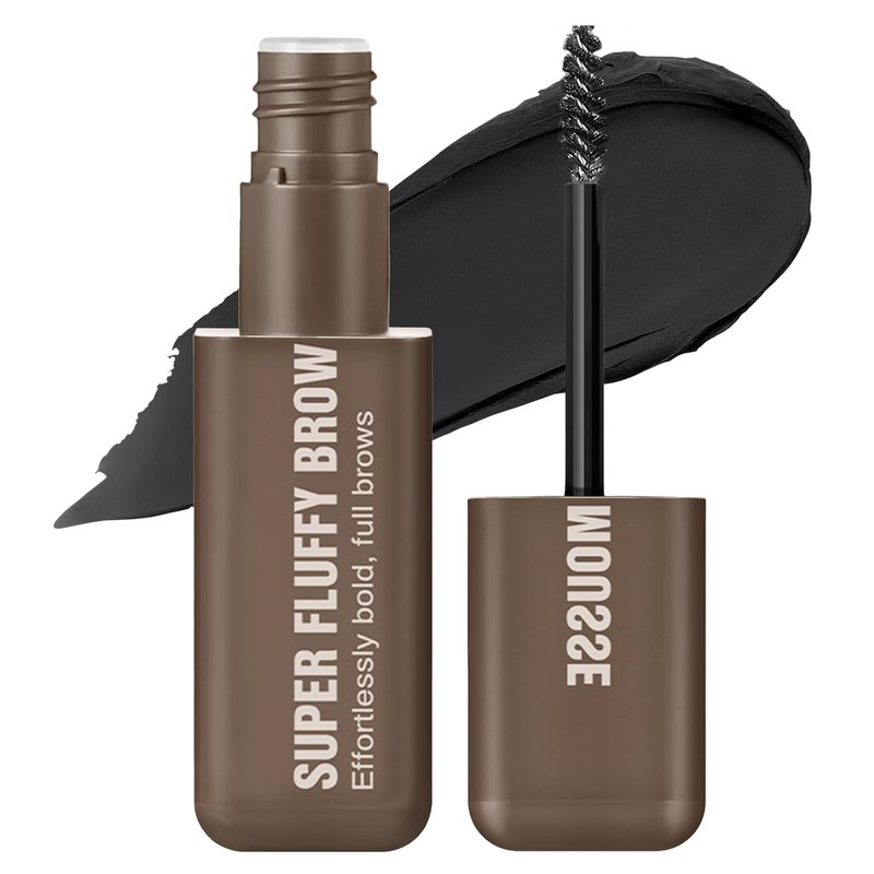 Brow Super Fluff Eyebrow Gel Mousse - Volumizing Tinted Gel for Thick Brows | Waterproof, Long-Lasting, Black