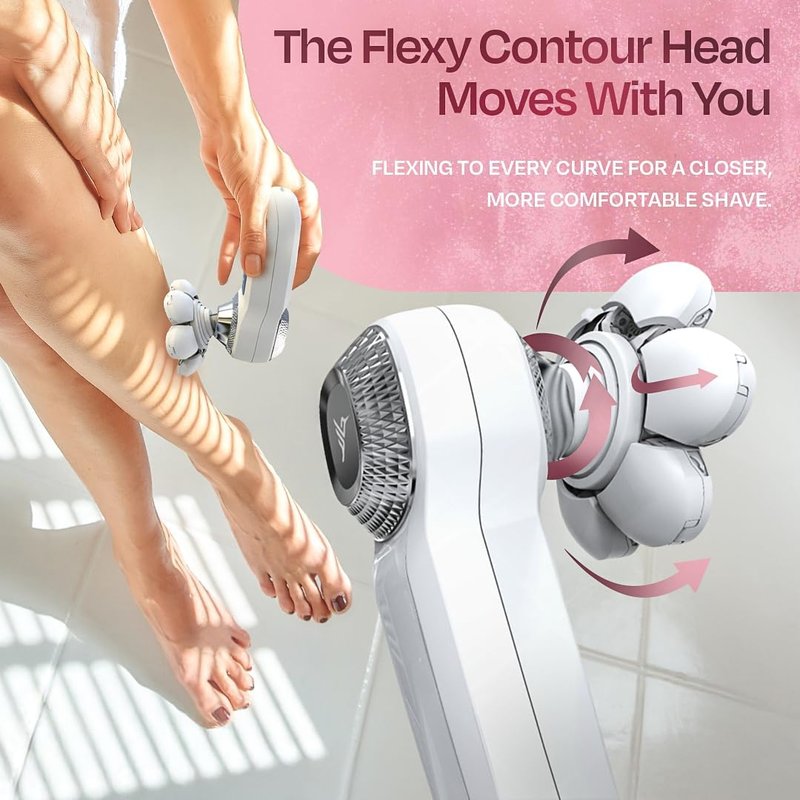 HUMMINGBIRD Flexy Electric Razors for Women - Cordless Waterproof Leg Shaver | Hair Removal & Exfoliation Kit
