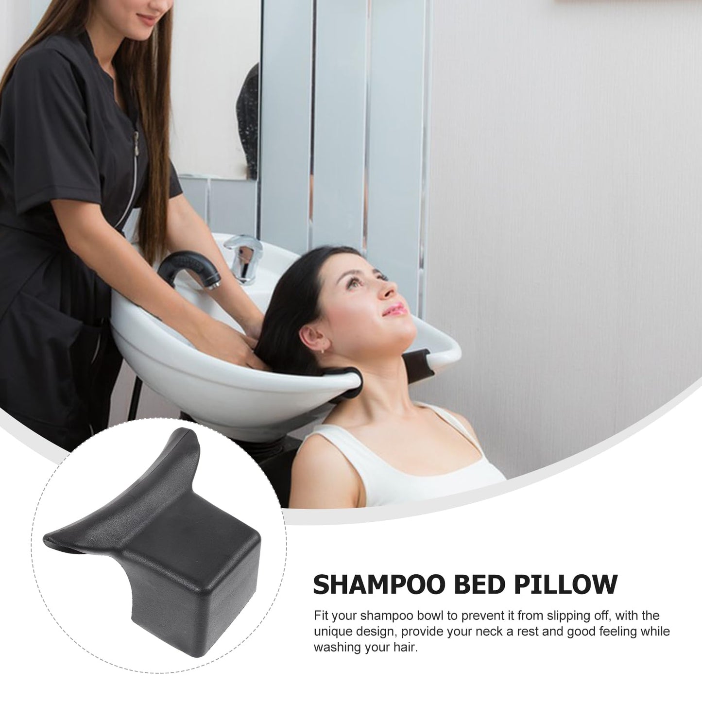 Healvian Shampoo Bed Pillow for Salon Hair Washing Waterproof Neck Cushion 8.66X5.90X4.72 Inch Soft Hair Wash Bowl Pad Comfortable Neck Support for Spa and Salon Use