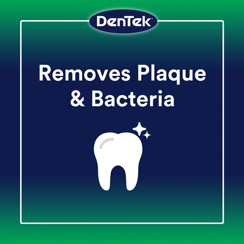 DenTek Advanced Clean Floss Picks with No Break & No Shred Dental Floss, Plaque Remover, 150 Count