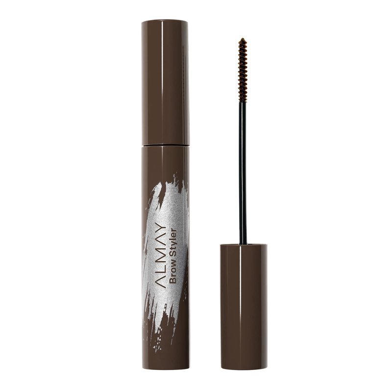 Almay Eyebrow Gel with Marula Oil, Flake-Free & Lightweight Brows, Hypoallergenic, Medium Brown, 1 Count