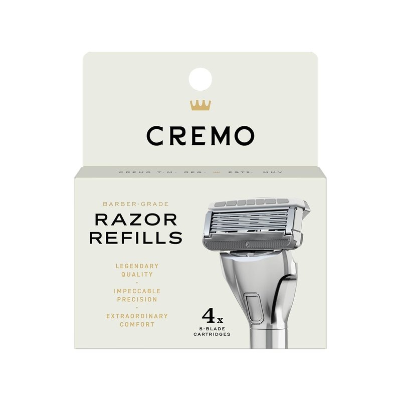 Cremo Razor Refills - Superior Shaving Razors for Men | 4 Pack Compatible with Cremo Razors