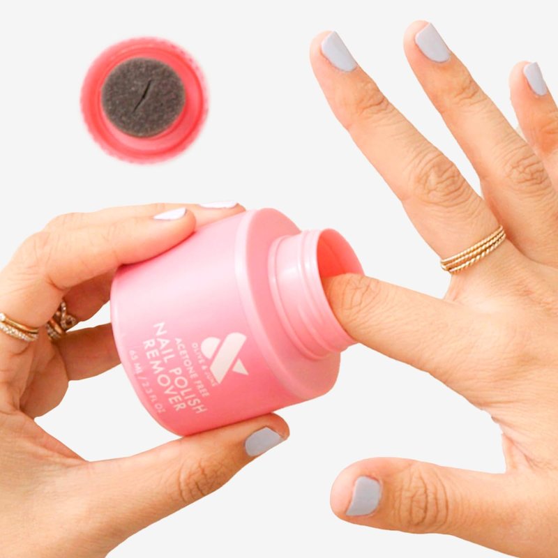 Olive & June Nail Polish Remover Pot - Acetone-Free, No-Mess Formula with Sponge Lid | Vegan & Cruelty-Free | 70mL