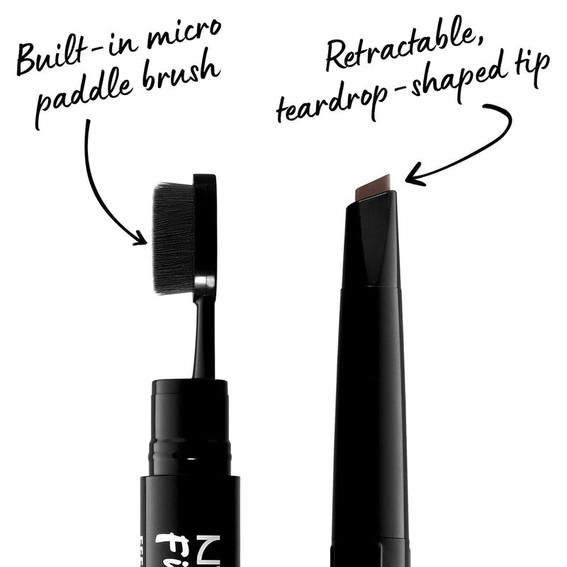NYX Eyebrow Pomade Pencil - Fill & Fluff, Rich Chocolate Color | Long-Lasting Formula