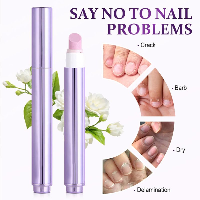 3-in-1 Nail Care Pen, Cuticle Oil Cuticle Pusher Nail Oil Pen, Cuticle Oil Pens for Hangnails, Dry & Damaged Nails, Moisturize Strengthen Brighten Nails Care (1, one size)