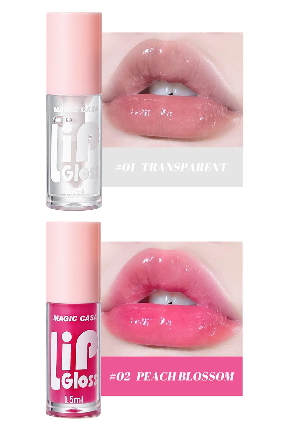 Yasovigi Lip Stain Lip Oil Plumping Lip Tint Moisturizing Lip Gloss, Transparent Lip Balm Care Stick Nourishing Repairing Non-sticky, Moisture&Lighten Lip Lines