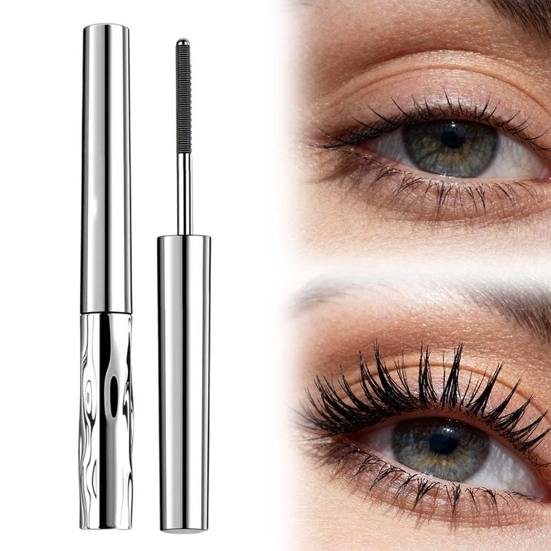 Eyelash Primer,Tubular Eyelash Primer,Waterproof Long Curling Mascara,Volumizing Mascara for Daily Makeup, Natural And Non-Smudged (Black)
