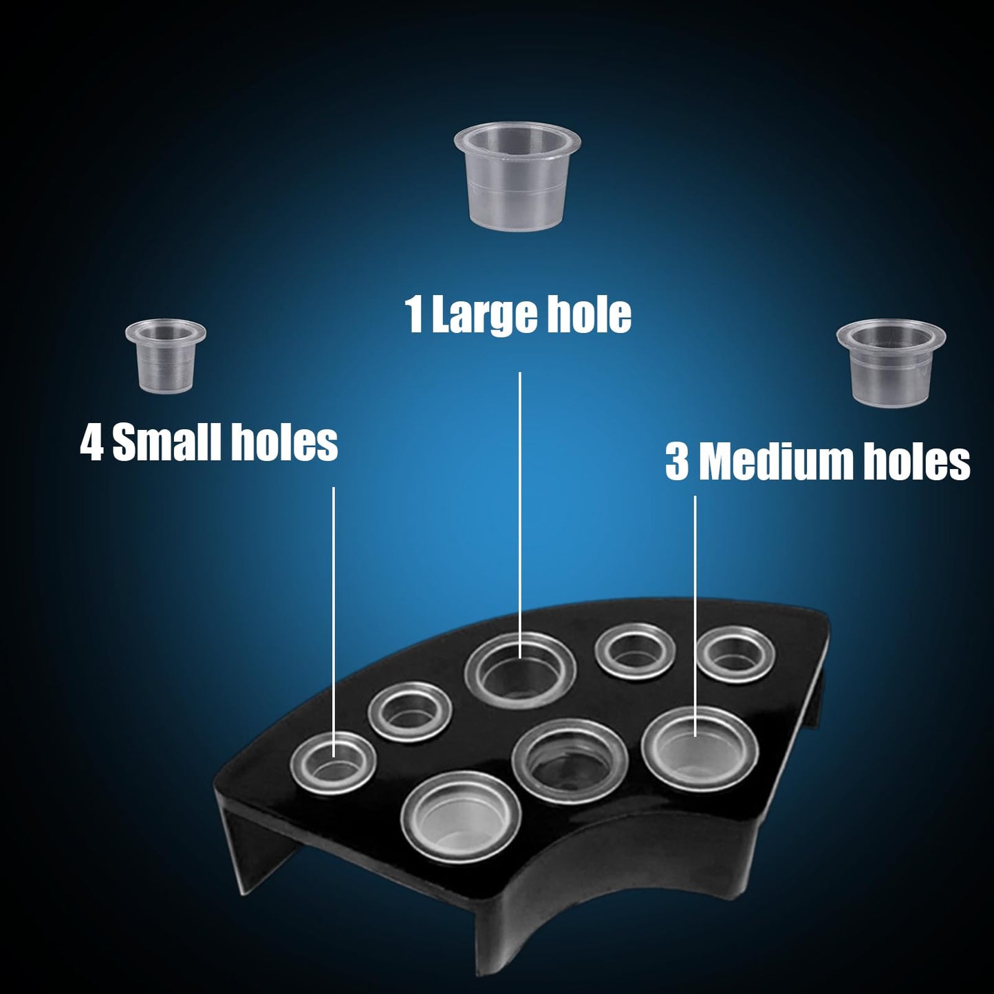 Tattoo Ink Caps Cups Holder - MIUXIA 402Pcs Mixed Size Tattoo Ink Cups Caps Small Mediun Large Tattoo Pigment Caps Cups with Wide Cup Edge Tattoo Ink Set Tattoo Supplies