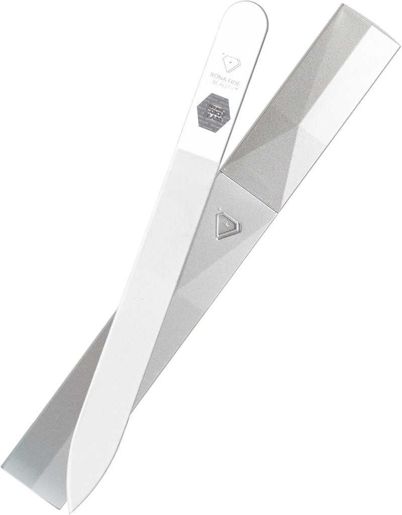 Czech Glass Nail Files - Durable Crystal Nail Filer for Natural Nails | Clear, Handcrafted, 1Pc