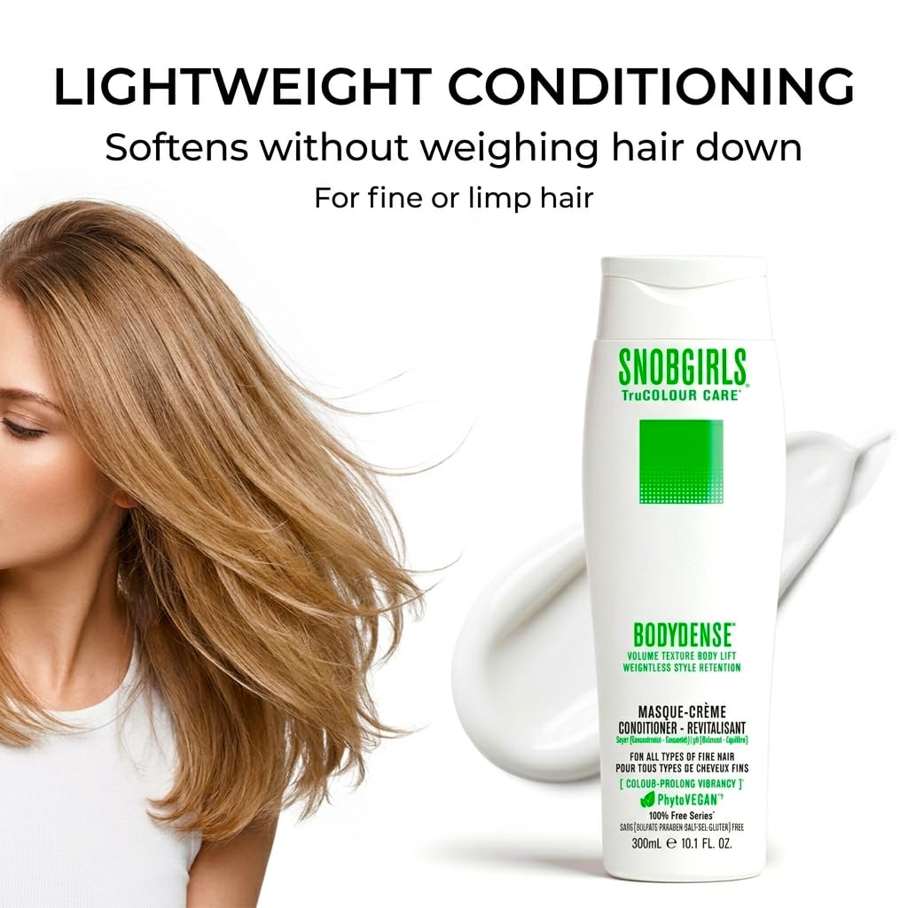SNOBGIRLS BODYDENSE Plumping, Hydrating Volumizing Shampoo & Conditioner for Fine Hair Volume Texture Body Lift