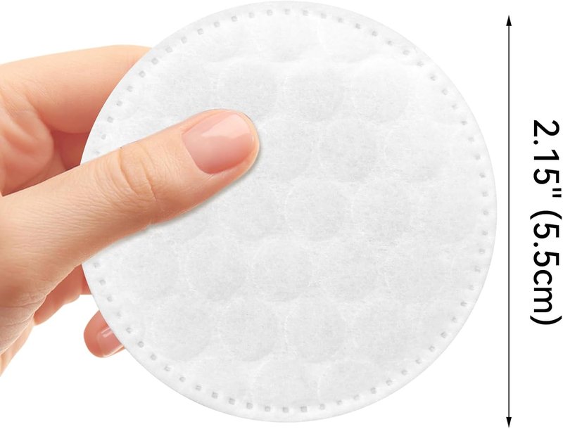 Premium Cotton Rounds - 100% Pure Cotton Makeup Remover Pads for Sensitive Skin | 500 Count
