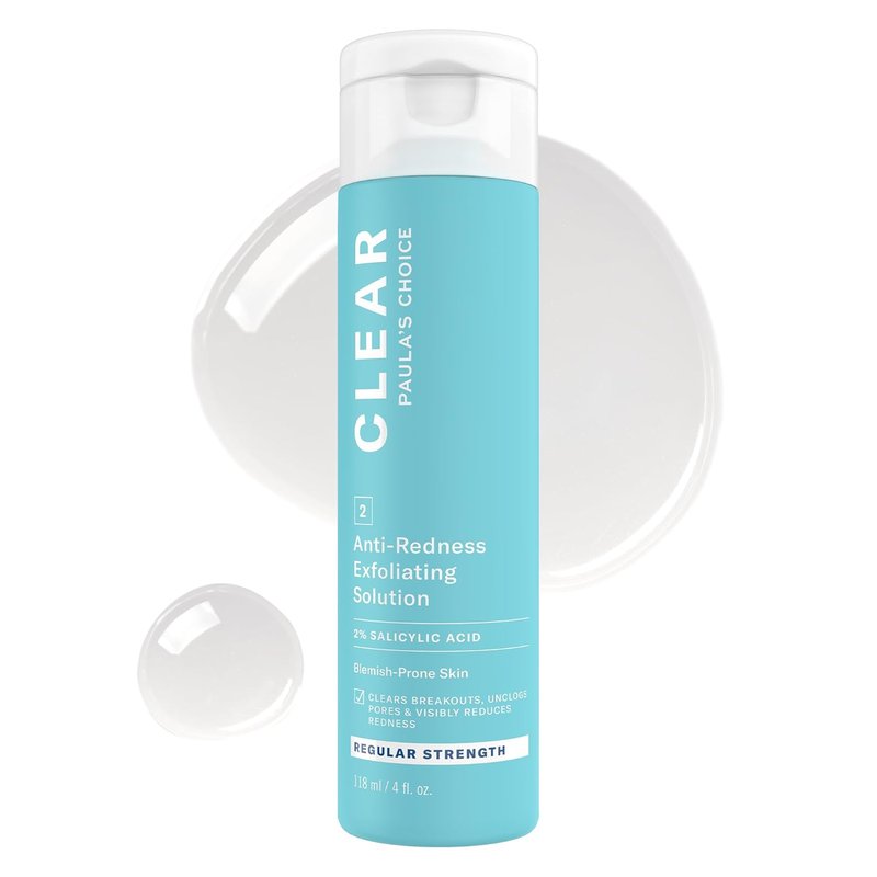Paula's Choice CLEAR Exfoliating Solution - 2% Salicylic Acid Liquid for Acne, Blackheads & Clogged Pores | Fragrance-Free