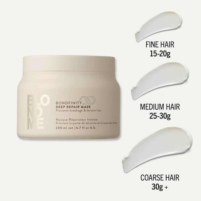 BlondMe Bondfinity Deep Repair Mask - Intensive Treatment for Blonde & Grey Hair | Strengthens & Prevents Breakage