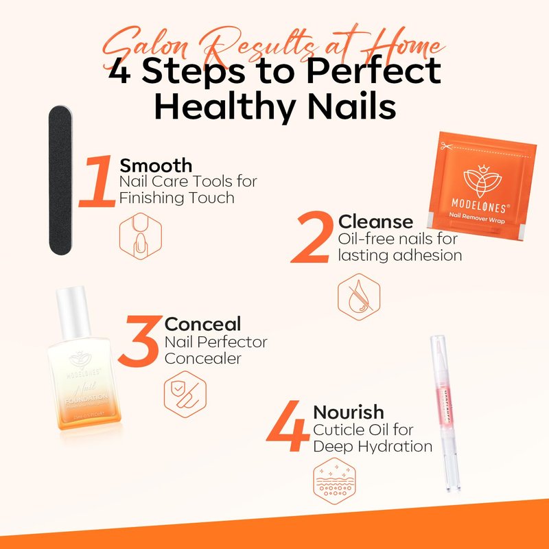 Modelones Nail Strengthener Kits Milky White Nail Polish Remover Pads Cuticle Oil Pen for Nail Hardener for Damaged Nails Growth DIY Nail Manicure Kits 23 Pcs Nail Care Kits for Women 15 ml