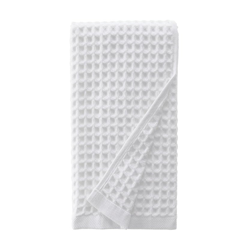 sea me at home Waffle Hand Towel – 100% Turkish Cotton, Quick-Dry, Soft and Absorbent Bathroom Towel (White)