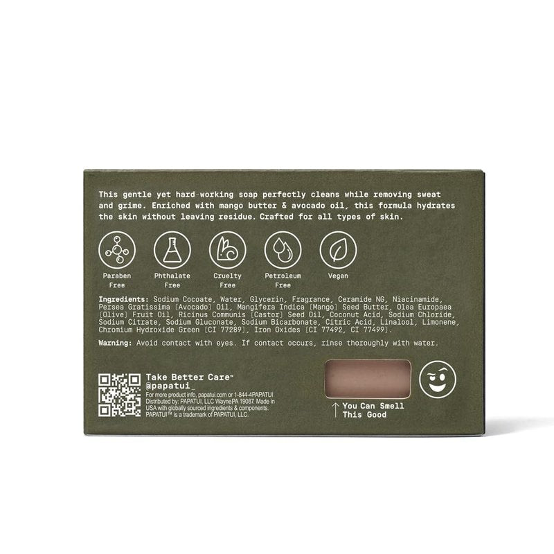 PAPATUI by Dwayne Johnson Enriching Bar Soap for Men - Hydrating Daily Cleanser with Mango Butter & Avocado Oil | Lush Coconut | 7oz