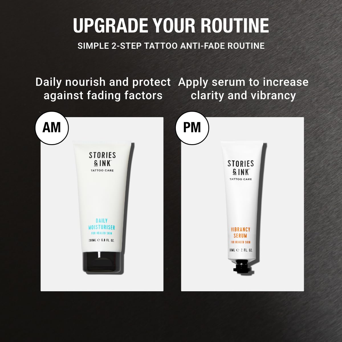 Stories & Ink Tattoo Care | DAILY MOISTURIZER for Healed Tattoos | Fast-Absorbing Hydrating Lotion with Advanced UV Ink Protection to Help Prevent Fading, 200 mL / 6.8 Fl Oz