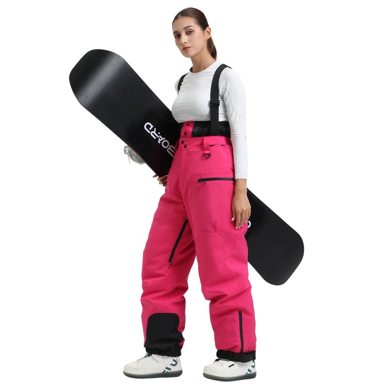GSOU SNOW Womens Baggy Snowboard Pants Ski Bibs Snow Loose Overalls Waterproof Windproof Insulated Warm