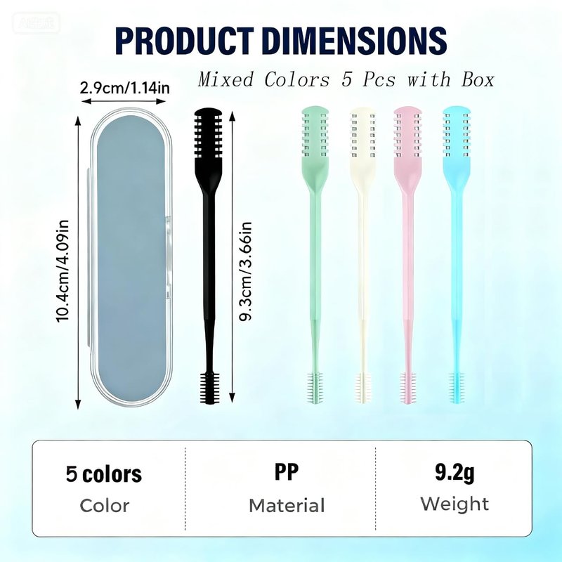 GGleerite 5-Pcs Nose Hair Trimmer 2-in-1, 2026 New Double-Sided 360° Rotating Manual Nasal Hair Cutter, Portable Nose Trimmer for Men & Women, Reusable Easy-to-Clean Hair Remover