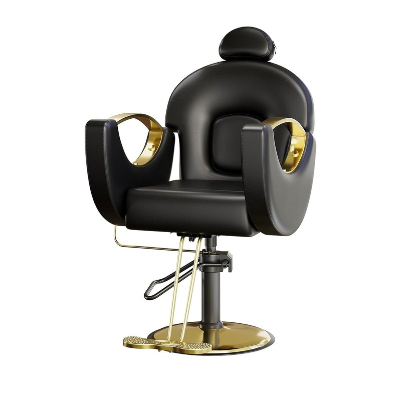 Reclining Salon Barber Chair - 360° Swivel Hydraulic Design | Heavy-Duty Pump, Adjustable Height, Multiple Colors