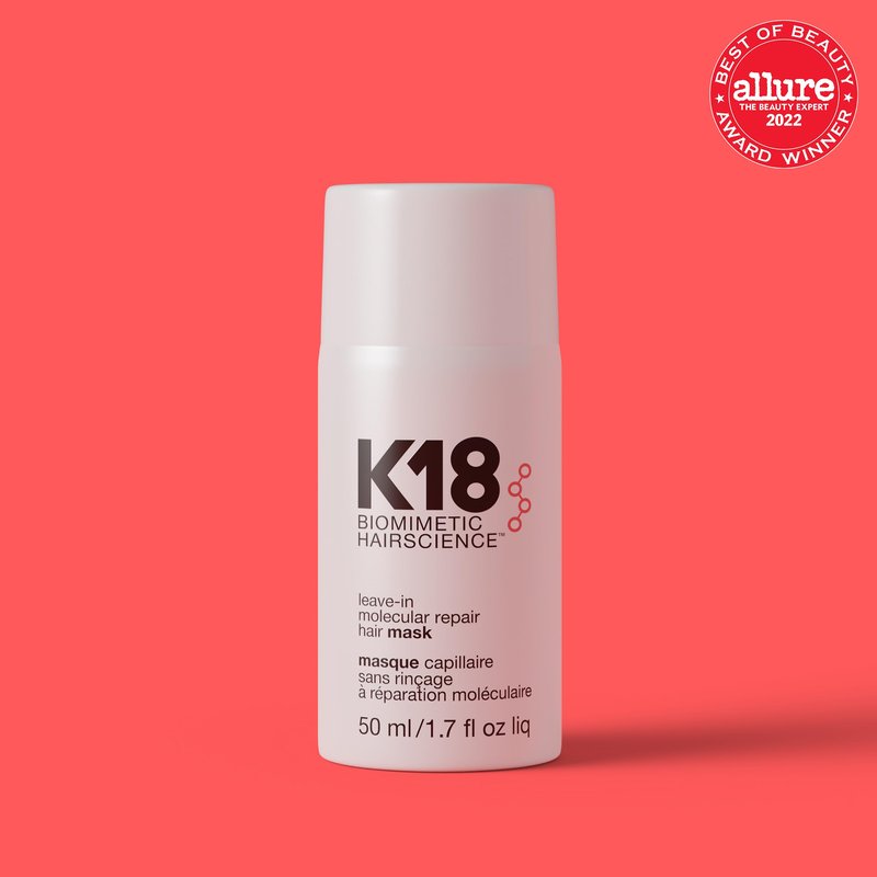 K18 Leave-In Molecular Repair Hair Mask, Patented, Lasting Repair For Dry, Frizzy, Damaged Hair, Reverse Damage In 4 Minutes From Bleach, Color, Chemical Services + Heat (50 ml / 1.7 fl oz)