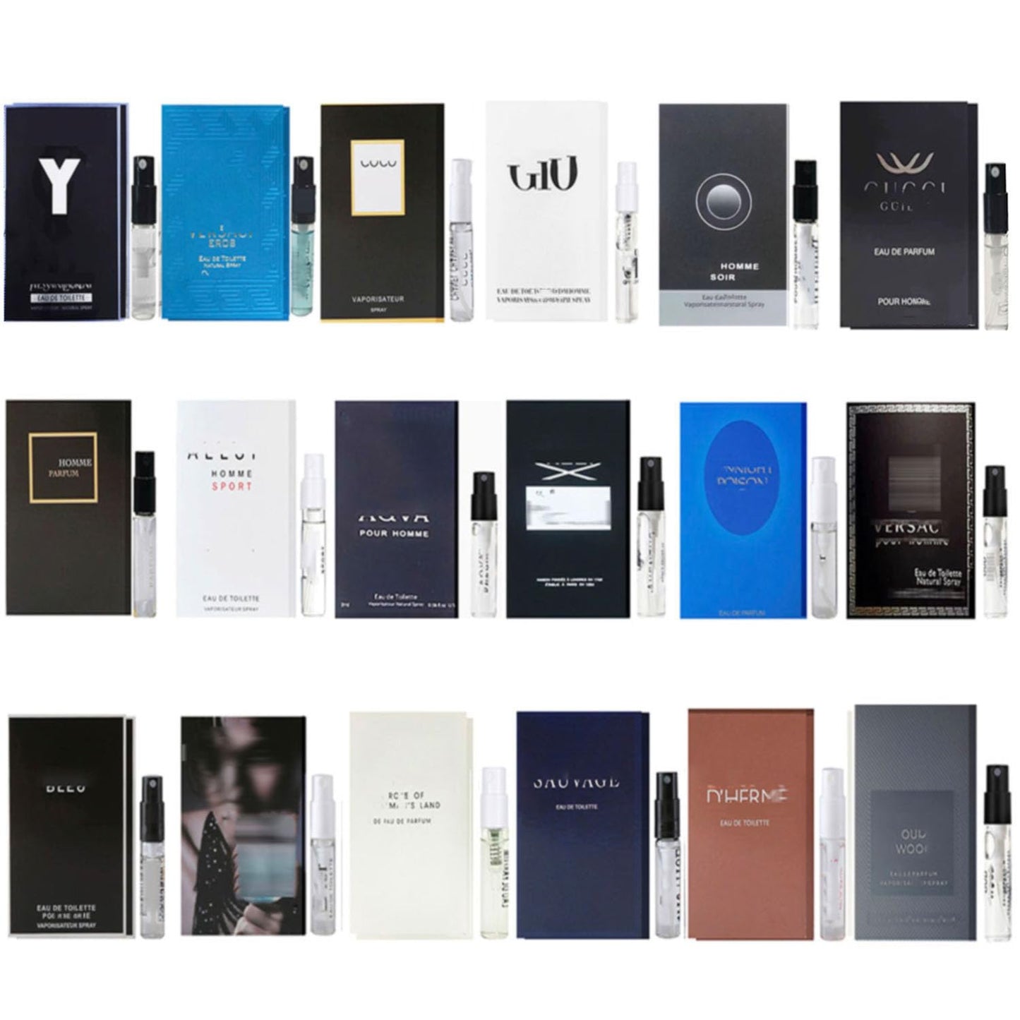 Yerinup Mens Cologne Sample Sets Designer High End Perfume Cologne Samples for Men Discover 18 Brands Men’s Fragrance Sampler Vial Set Travel Perfume Collection